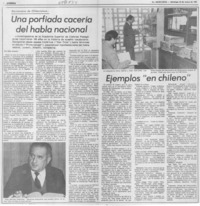 Una porfiada cacería del habla nacional: [entrevista]