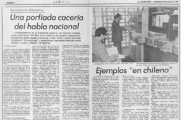 Una porfiada cacería del habla nacional: [entrevista]