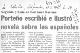 Porteño escribió e ilustró novela sobre los españoles.