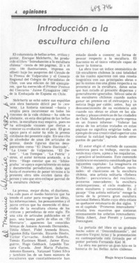 Introducción a la escultura chilena
