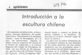 Introducción a la escultura chilena