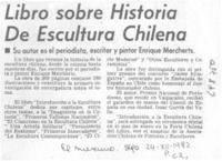 Libro sobre historia de escultura chilena.