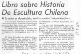 Libro sobre historia de escultura chilena.