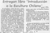Entregan libro "Introducción a la escultura chilena".