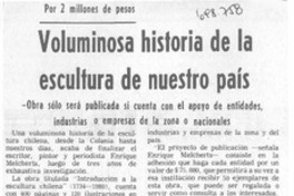 Voluminosa historia de la escultura de nuestro país.