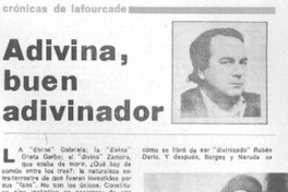 Adivina, buen adivinador