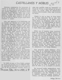 Castellanos y nobles