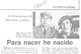 Para nacer he nacido