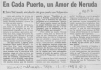 En cada puerto, un amor de Neruda.