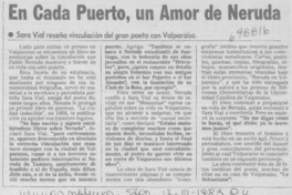 En cada puerto, un amor de Neruda.