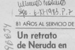 Un Retrato de Neruda en Pluma y Pincel.