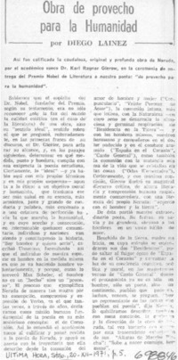 Obra de provecho para la humanidad