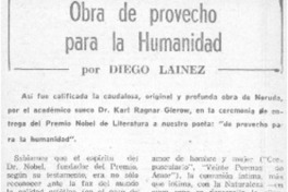 Obra de provecho para la humanidad