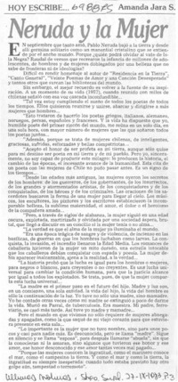 Neruda y la mujer