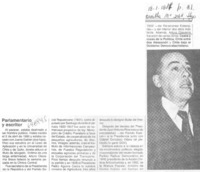 Parlamentario y escritor.