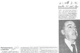 Parlamentario y escritor.