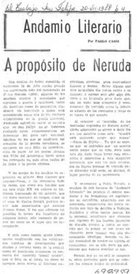 A propósito de Neruda