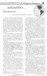 Hace ocho años murió el poeta --