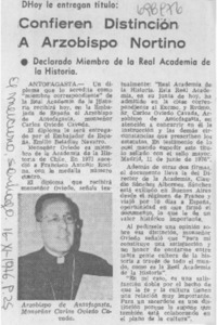 Confieren distinción arzobispo nortino.