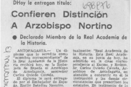 Confieren distinción arzobispo nortino.