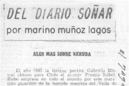 Algo más sobre Neruda