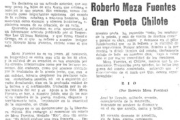 Roberto Meza Fuentes gran poeta chilote.