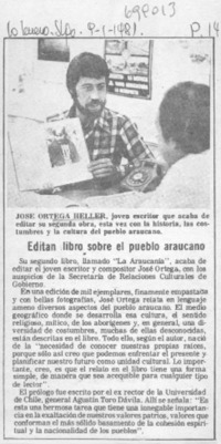 Editan libro sobre el pueblo araucano.