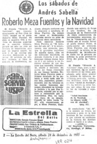 Roberto Meza Fuentes y la navidad