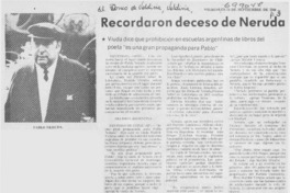 Recordaron deceso de Neruda.