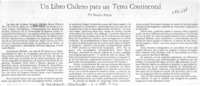 Un libro chileno para un tema continental