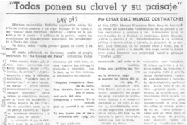 Todos ponen su clavel y su paisaje