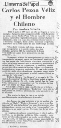 Carlos Pezoa Véliz y el hombre chileno