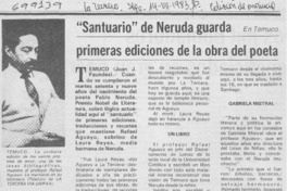 Santuario" de Neruda guarda primeras ediciones de la obra del poeta.