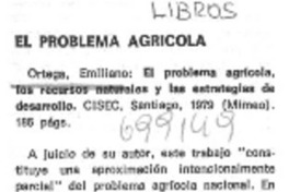 El problema agrícola.