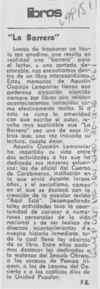 La barrera"