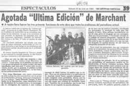 Agotada "Última edición" de Marchant.
