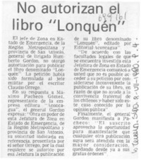 No autorizan el libro "Lonquén".