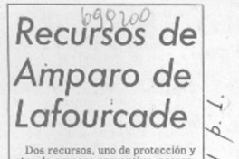 Recursos de amparo de Lafourcade.