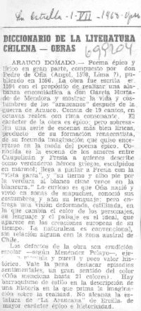 Diccionario de la Literatura Chilena.