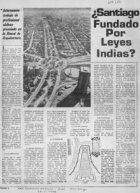 ¿Santiago fundado por leyes indias?