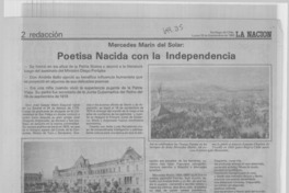 Poetisa nacida con la independencia