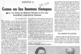 Como en los buenos tiempos