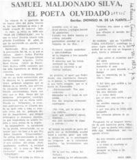 Samuel Maldonado Silva, el poeta olvidado