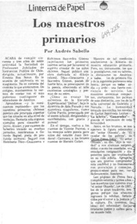 Los maestros primarios