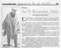 Así te recuerdan, Pablo