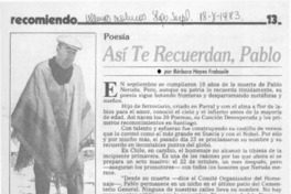 Así te recuerdan, Pablo