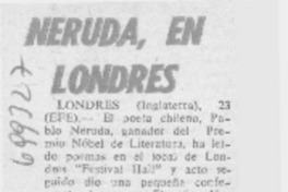 Neruda en Londres.