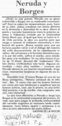 Neruda y Borges