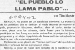 El pueblo lo llama Pablo" --