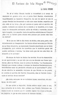 El fariseo de Isla Negra